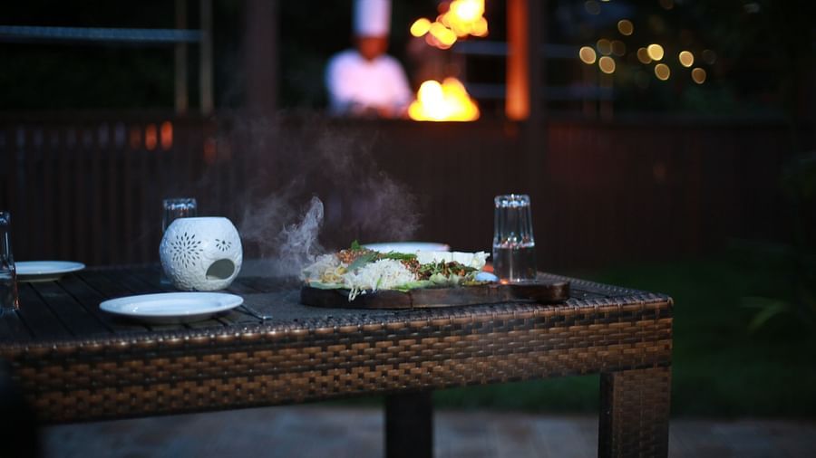 Smoke wafting off of a hot dish