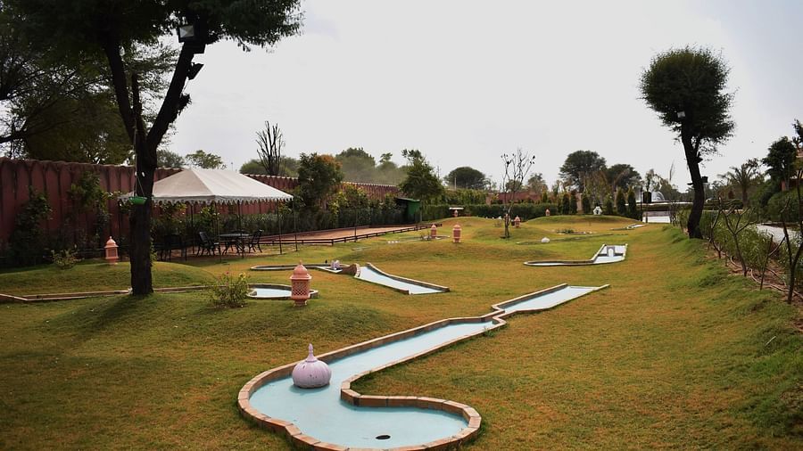 Buena Vista Luxury Garden Spa Resort in Jaipur - the golf course at the resort in Jaipur