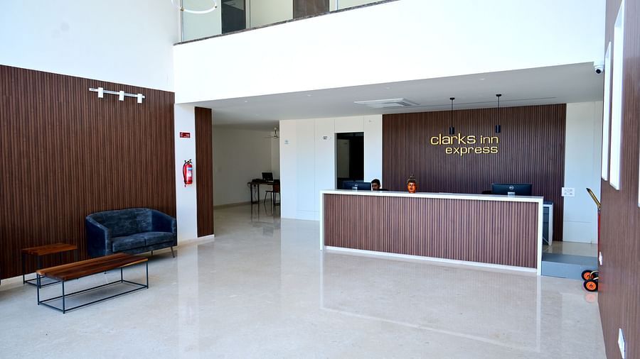 Well lit lobby area with seating - Clarks Inn Express, KRS Road, Mysore