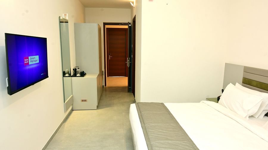 Well lit Standard Room with a double bed and television 2 - Clarks Inn Express, KRS Road, Mysore