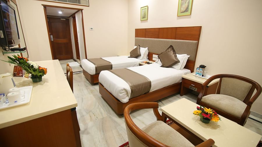 Twin Beds at Hotel Daspalla Executive Court Vishakapatnam 2
