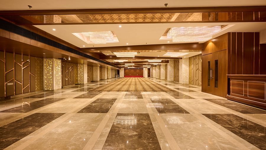 An image of a banquet hall showcasing the size of the hall