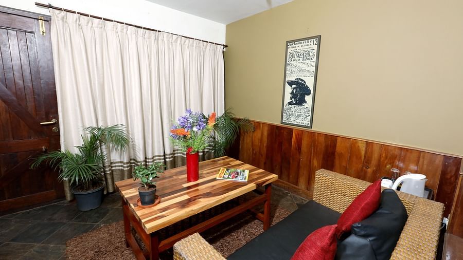 separate living room with a cushy sofa at destiny the farm resort