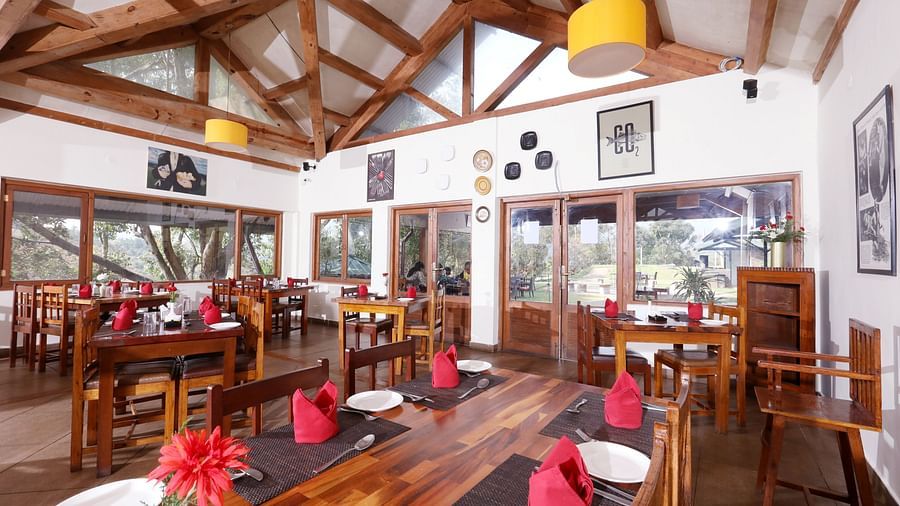wooden interiors of our wishbone restaurant at destiny