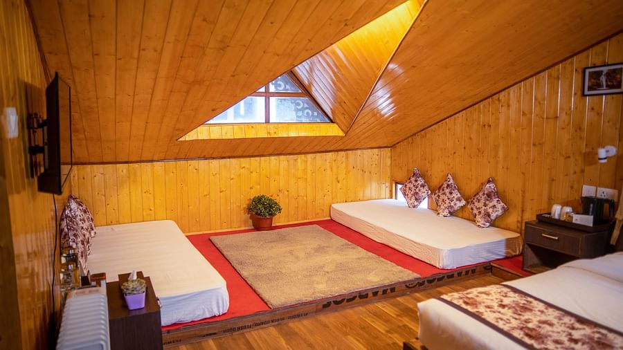 Dream Villa Retreat, Pelling - The sofas kept on the floor of the Attic room making it a sitting area