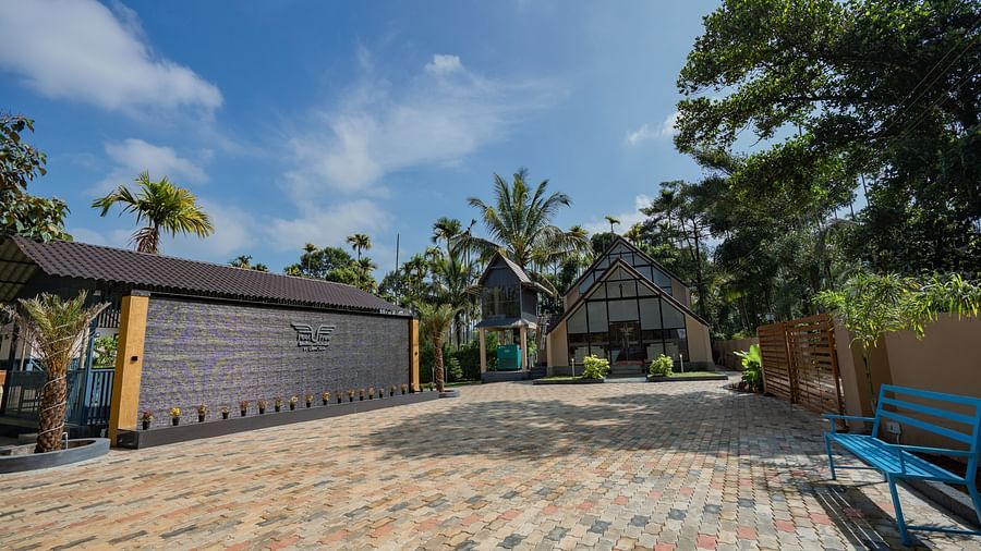 Open area with trees surrounding it at Feel Free Retreat, Wayanad