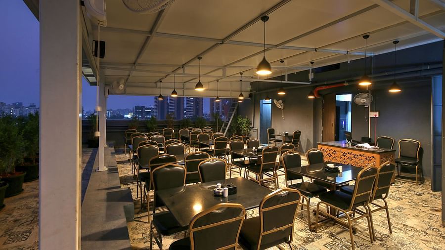 Seating arrangement inside the Restaurant - Magnus Fortune House, Magarpatta 1
