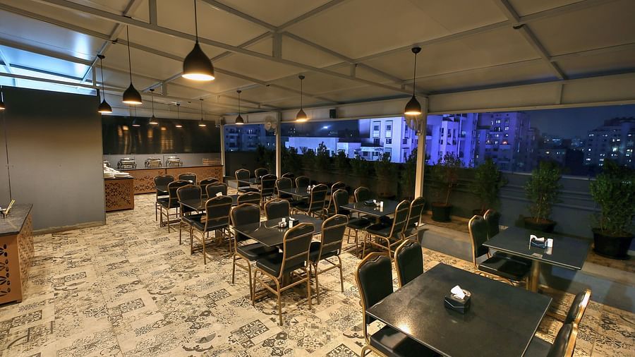 Seating arrangement inside the Restaurant - Magnus Fortune House, Magarpatta 2