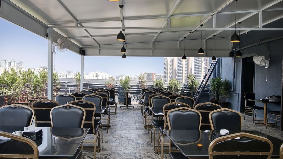 al-fresco Seating arrangement inside the Restaurant - Magnus Fortune House, Magarpatta 2