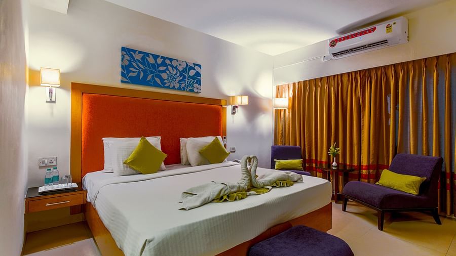 The chic design and King size bed featured inside the Super Premium Room - GIS Select