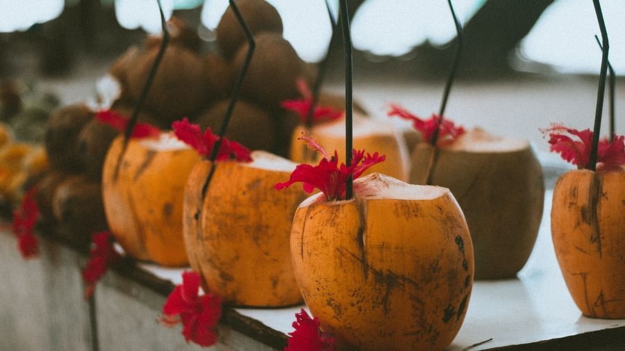 decorated coconuts