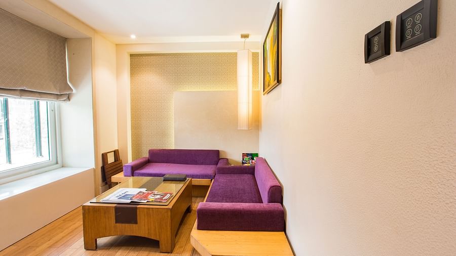 separate living space at our super deluxe rooms in juhu