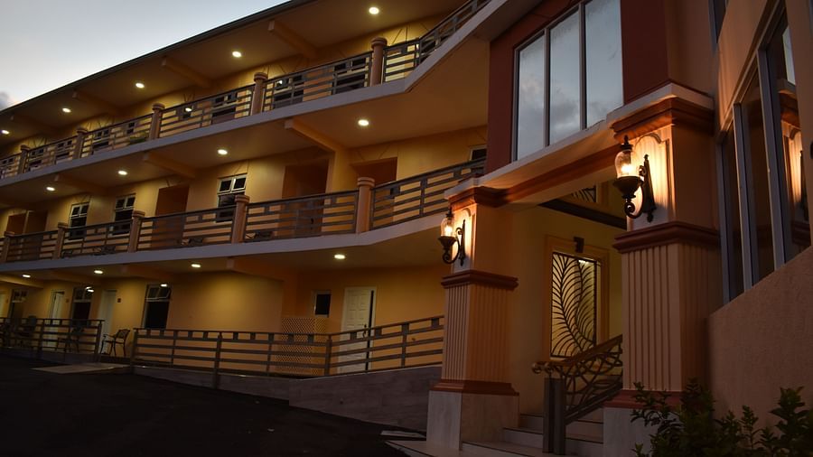 facade of our hotel in montego bay