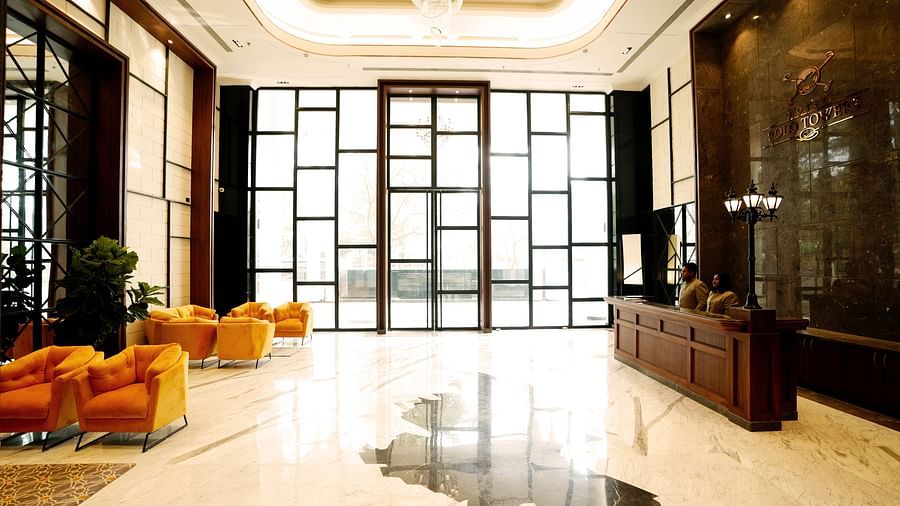 reception area of our hotel in agartala 3