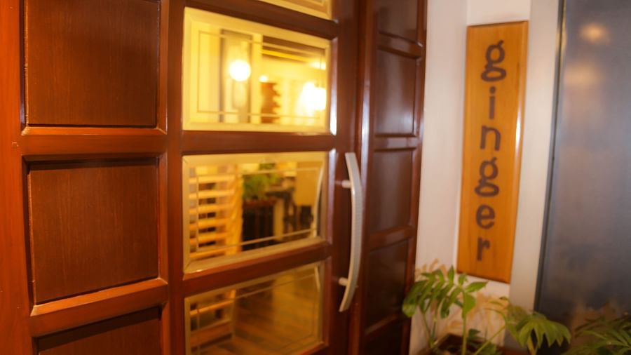 the entrance of Ginger, one of the best restaurants in Shillong