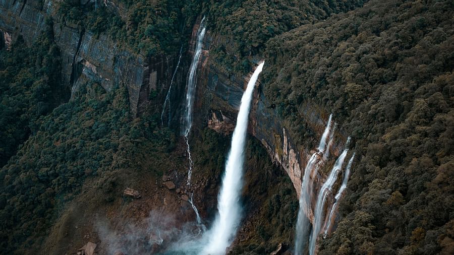 aerial view of a waterfall 39