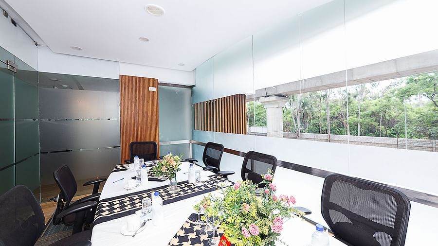 Conference room at our hotel in Whitefield