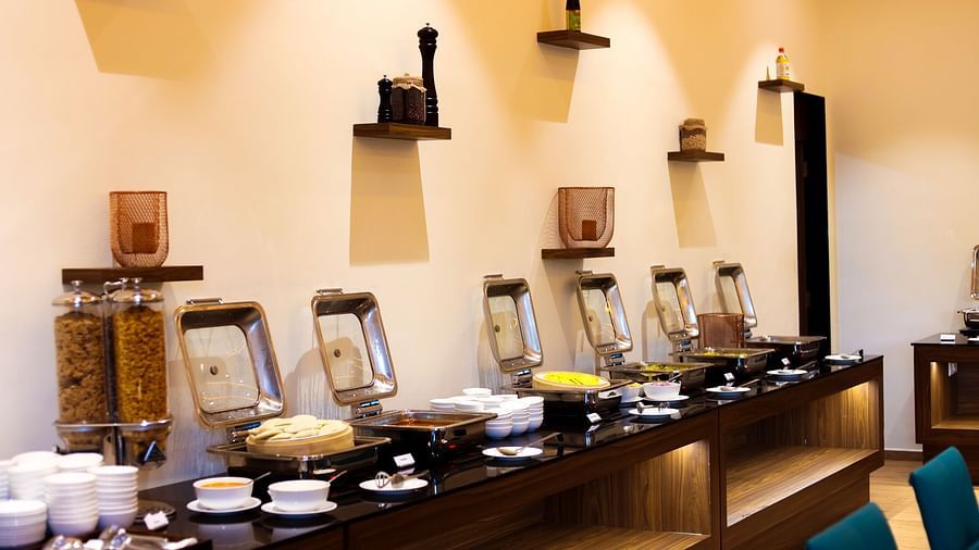 a buffet set up with a variety of food at Jagira Ananta Elite 2