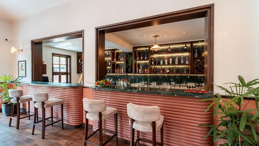 The Coriander Leaf restaurant with cosy and stylish interior design at Jehan Numa Retreat