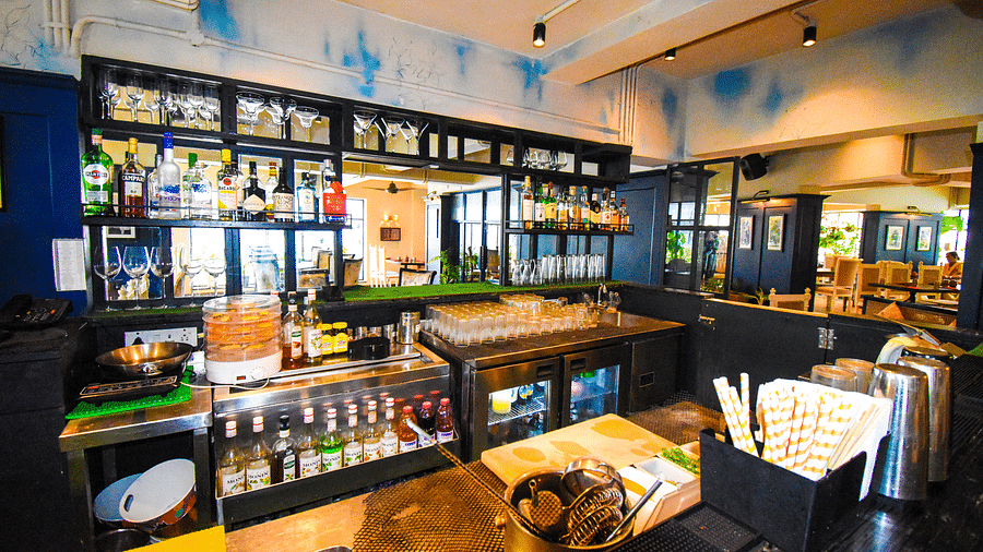 bar area of Temple Flower
