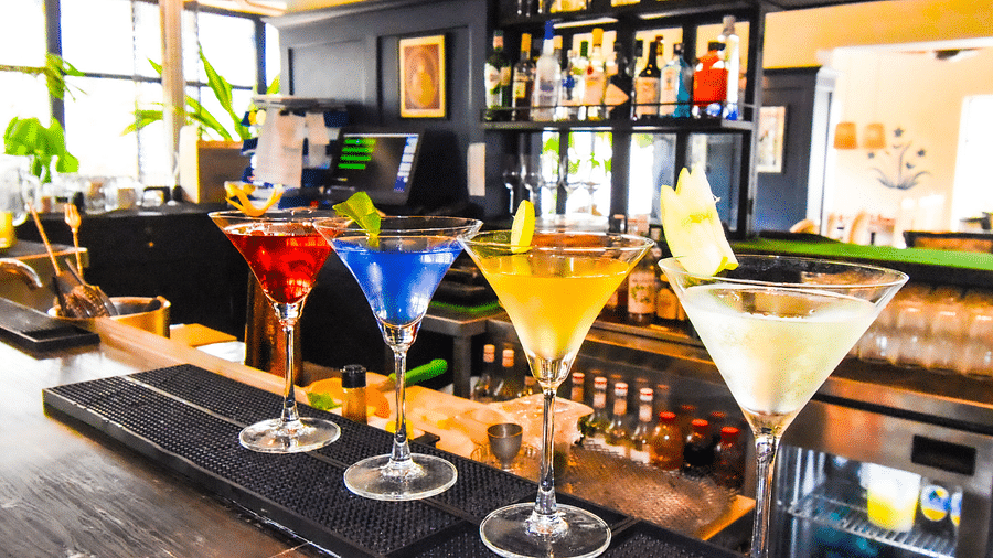 assorted drinks at temple Flower