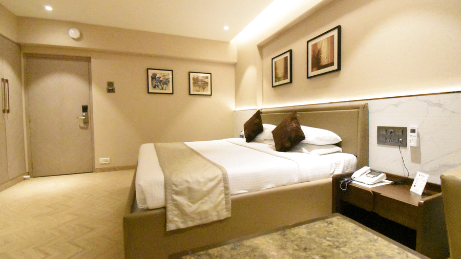 paintings and other decor inside one of our rooms in Mumbai