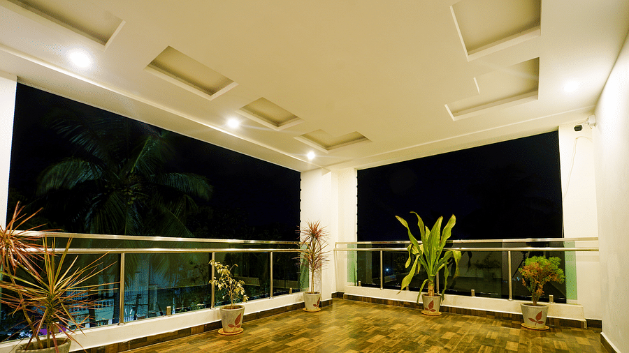 Balcony with plants at La Paradise Luxury, Pondicherry
