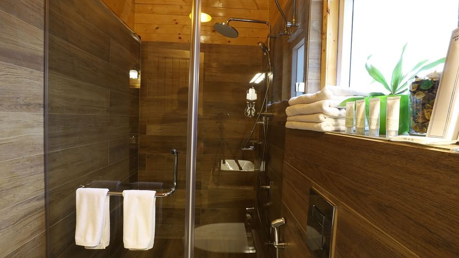 Attached washroom with modern amenities- Lotus Eco Beach Resort Konark 