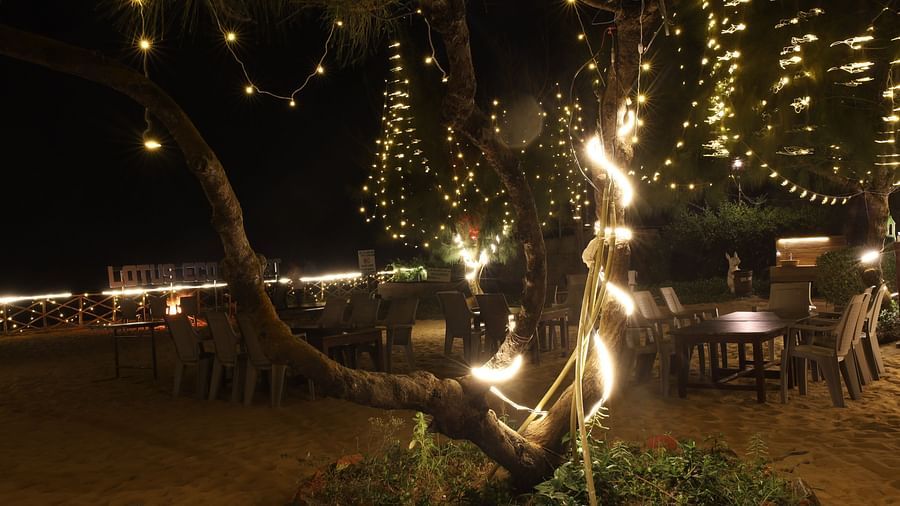 Calm and relaxing outdoor seating at Lotus Eco Beach Resort Konark