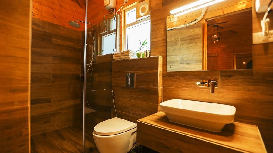A attached Sea View Deluxe Bathroom at Lotus Eco beach resort konark