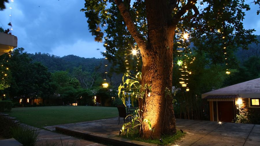Courtyard of Lulung Aranya Nivas