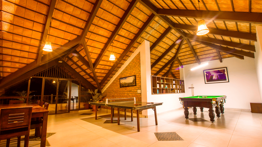 Games room at Machaan resort sakleshpur