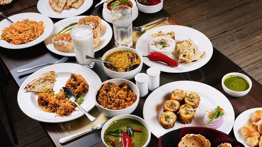 A top view of the breakfast served .
