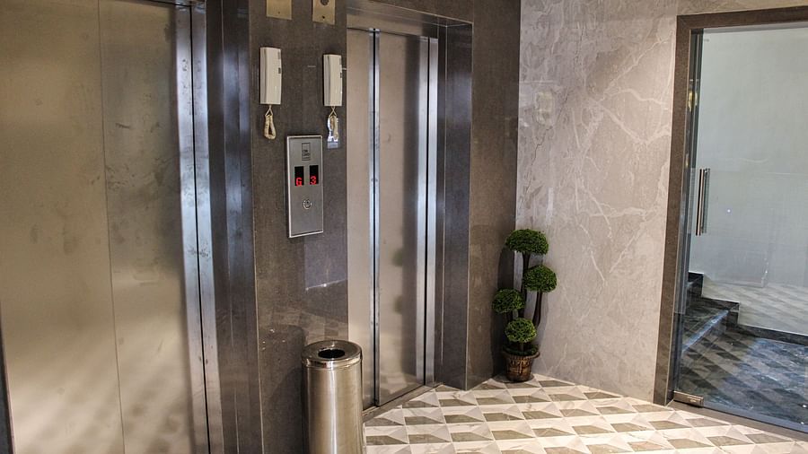 Side view of lift area at Maxxvalue Hotel MIDC,  Mumbai