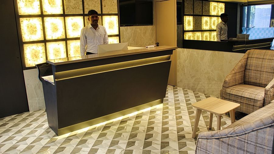Front desk area at Maxxvalue Hotel MIDC,  Mumbai