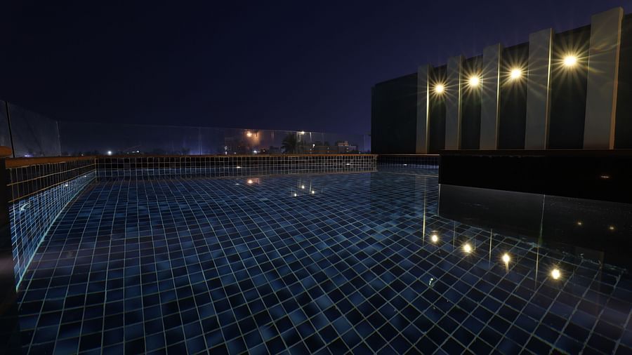 Rooftop Pool at our resort in Puri2