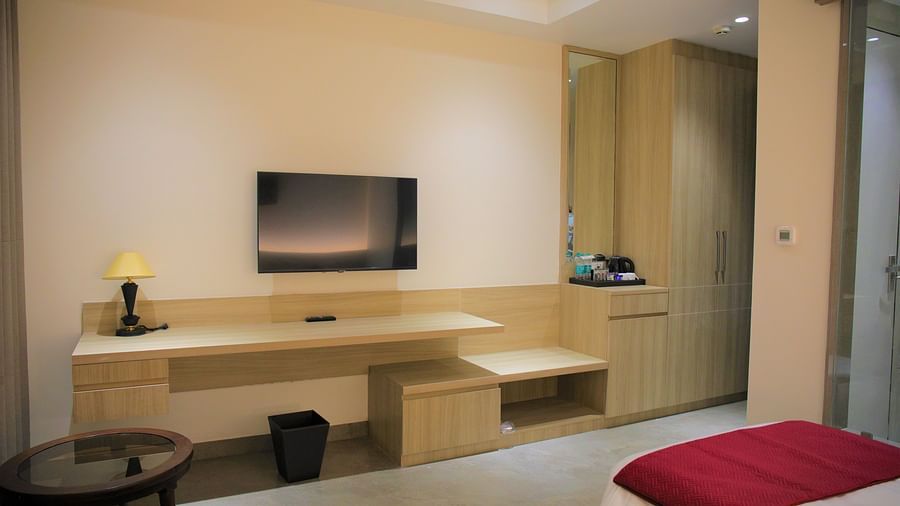 Delux Twin Bed with large LED TV