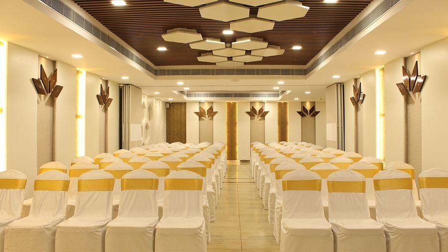 event hall at our hotel in Chennai 