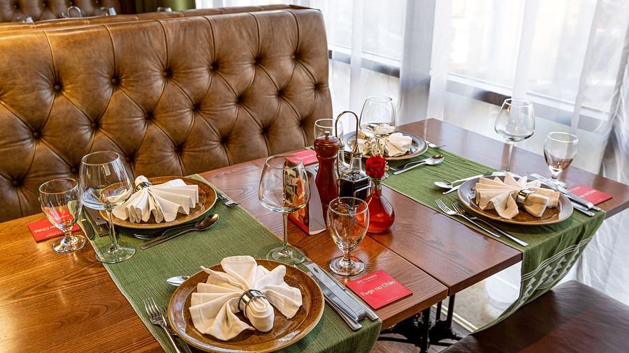 Table setting at one of the best restaurants in Addis Ababa