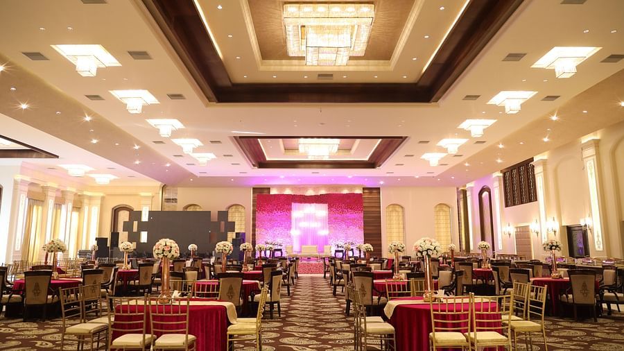 interior view of The Grand Velvet featuring lavish seating arrangements at Ramada by Wyndham Kapurthala