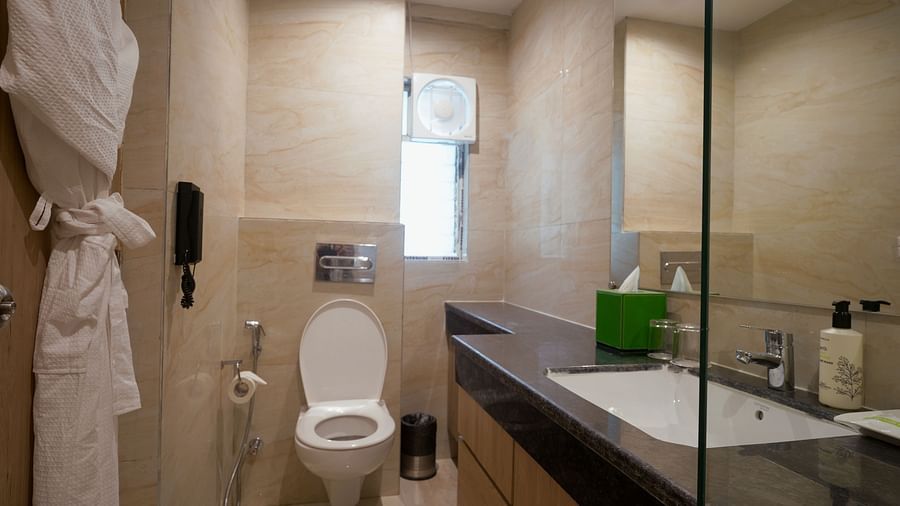 view of the restroom inside on of the rooms at Sarovar Portico, Kolkata Rajarhat