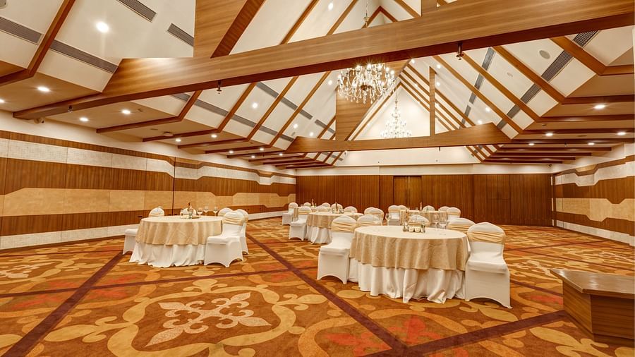 Indoor gathering space with chairs at Sobit Sarovar Portico, Goa