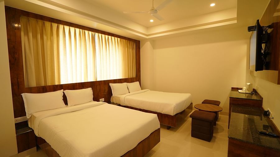 two double beds insdie AC standard family room - Springs Hotel Tirupati