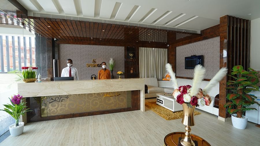 Reception area of Springs Hotel Tirupati