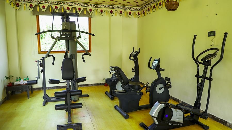gym with equippments