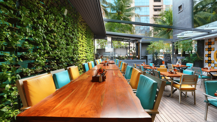 The Empresa Boutique Hotel - the colourful seats offered at Loca Loca Bistro in Andheri 2