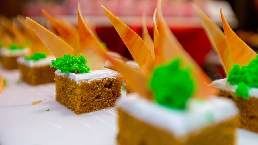 dessert with green frosting - orchid hotel mumbai vile parle
