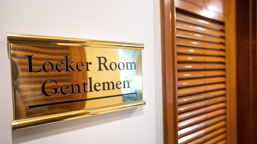 gents' locker room at a spa