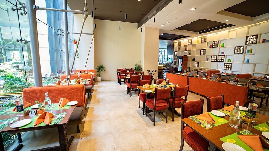 restaurant with seating space