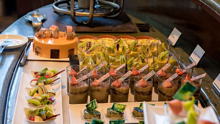 buffet food on view